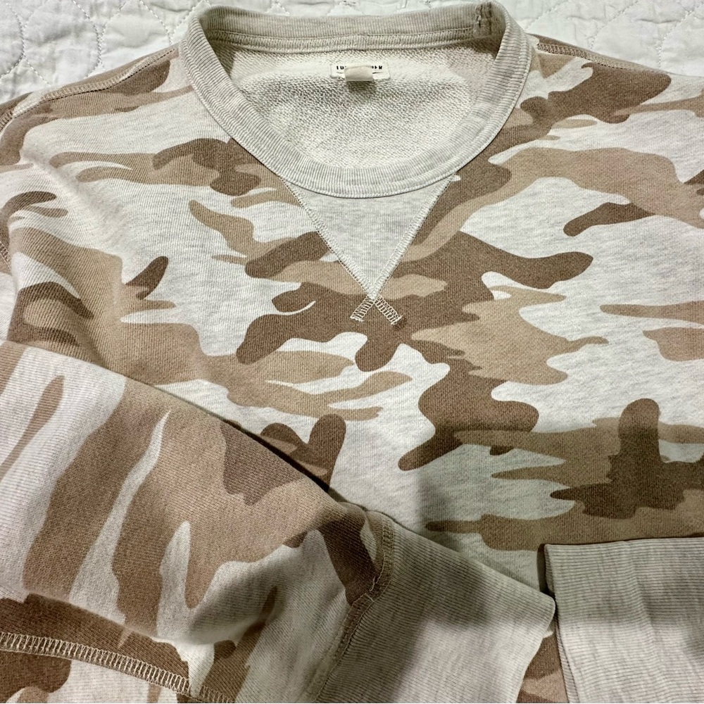 Todd Snyder NY XL Desert Camo Cotton Sweatshirt Crewneck Pullover Made In USA - Picture 9 of 9